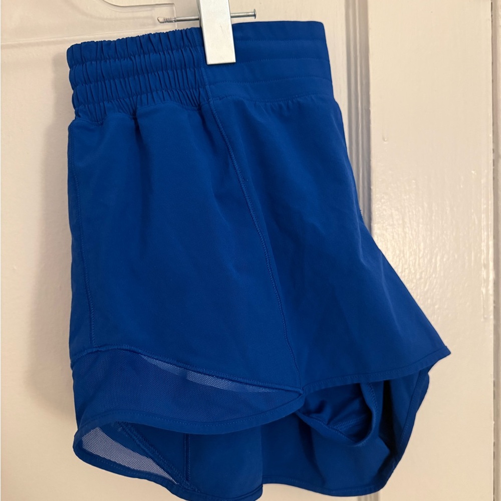 Lululemon Athletica Blue Athletic Shorts with Compression Liner